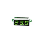 Digital voltmeter with green LEDs, 3.5 - 30 V, small, 3-digit and 2-wire
